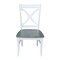 International Concepts Set of 2 Vineyard Curved X Back Chairs, White/Heather gray C05-14P - alternate 4